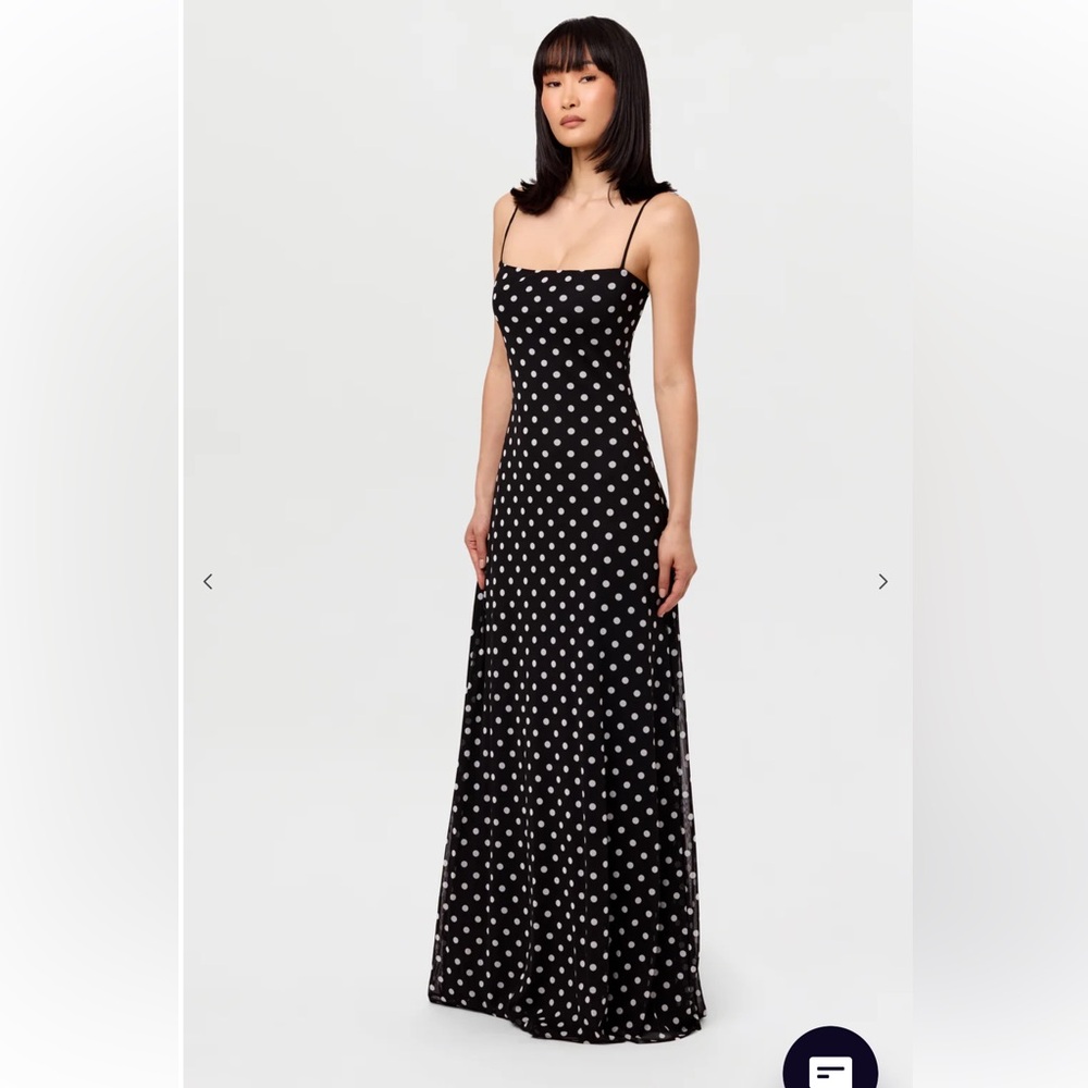 Black and White Polka Dot Maxi Dress